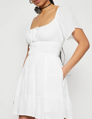 Rochie scurta Hollister, alb Alb