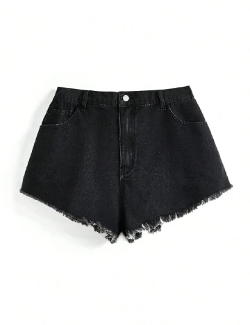 Pantaloni scurti SHEIN CURVE, negru
