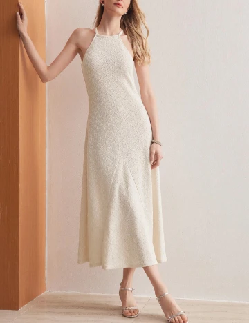 Rochie lunga MOTF, crem Crem
