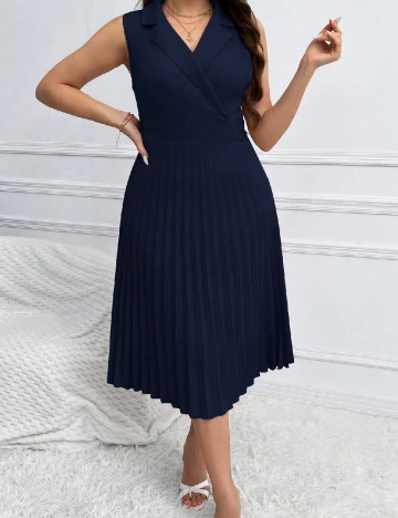 Rochie medie SHEIN CURVE, bleumarin Albastru