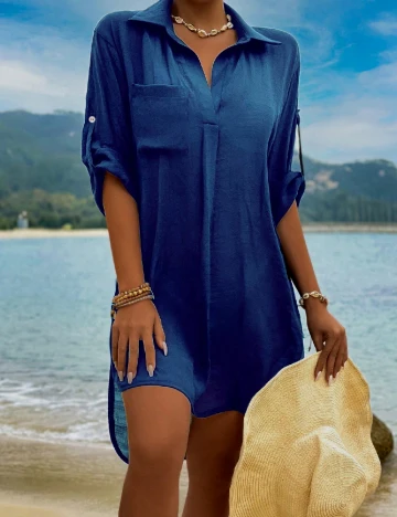 Rochie de plaja SHEIN, albastru