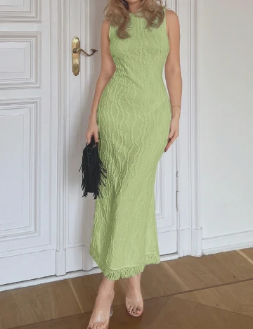 Rochie lunga SHEIN, verde Verde