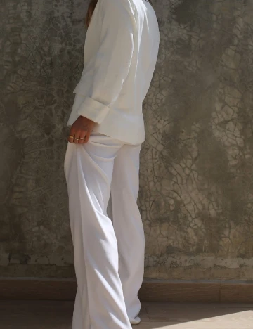 Pantaloni Labelrail x Collyer Twins, alb Alb