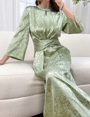 Rochie lunga SHEIN, verde Verde