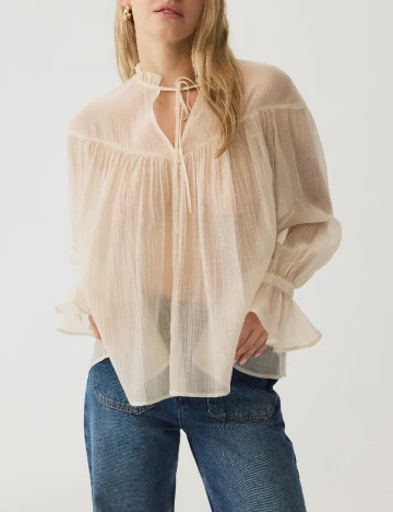 Bluza Reserved, ecru Alb