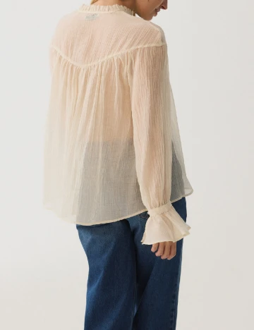 Bluza Reserved, ecru Alb