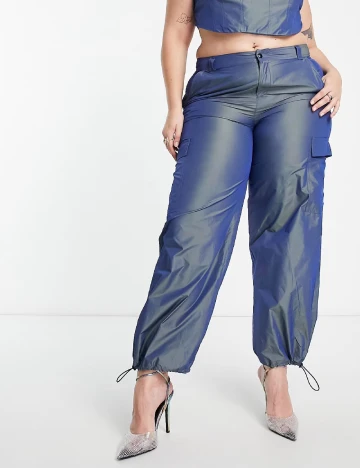 Pantaloni ASOS Curve, albastru Albastru