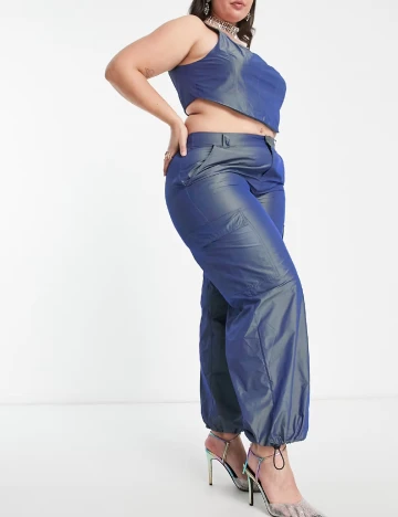 Pantaloni ASOS Curve, albastru Albastru