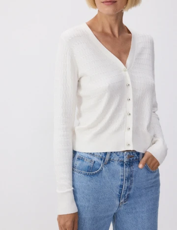 Cardigan Reserved, alb Alb