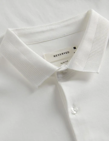 Tricou Reserved, alb Alb