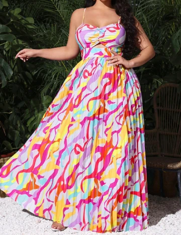 Rochie lunga SHEIN CURVE, mix culori Mix culori