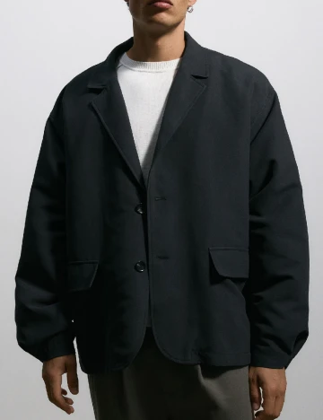 Sacou Oversize Reserved, negru Negru