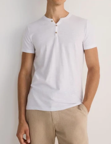 Tricou Reserved, alb Alb