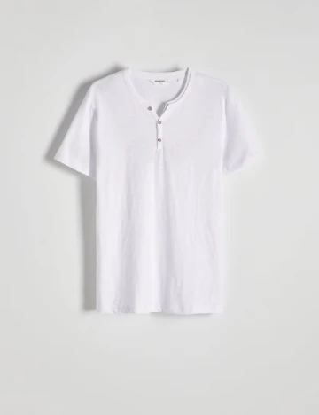 Tricou Reserved, alb Alb