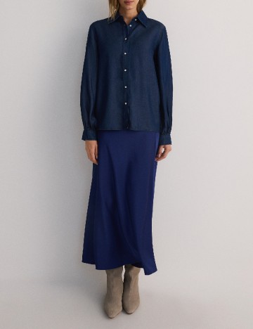Camasa Reserved, bleumarin