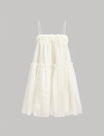 Rochie scurta SHEIN, ecru