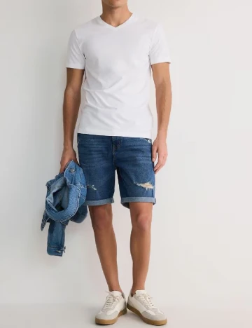 Tricou Reserved, alb Alb