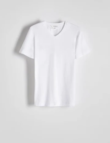 Tricou Reserved, alb Alb