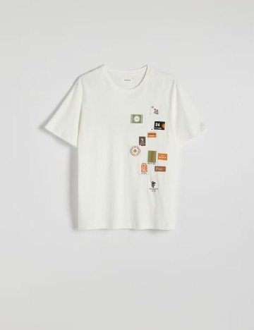 
						Tricou Reserved, alb