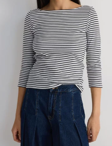 Bluza Reserved, alb/negru