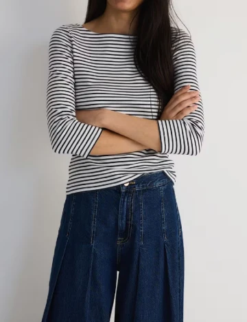 Bluza Reserved, alb/negru