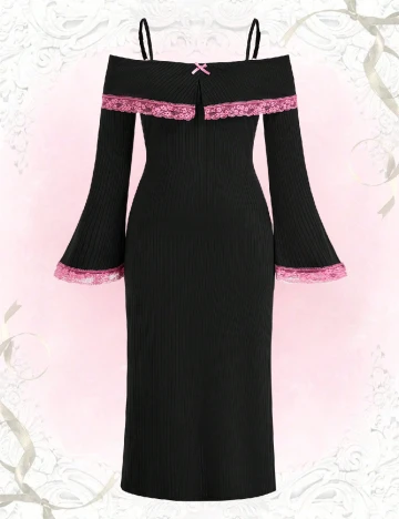 Rochie lunga SHEIN CURVE, negru