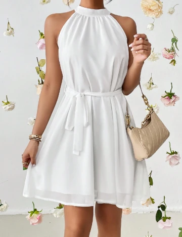 Rochie scurta SHEIN, alb Alb