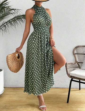Rochie lunga SHEIN, verde
