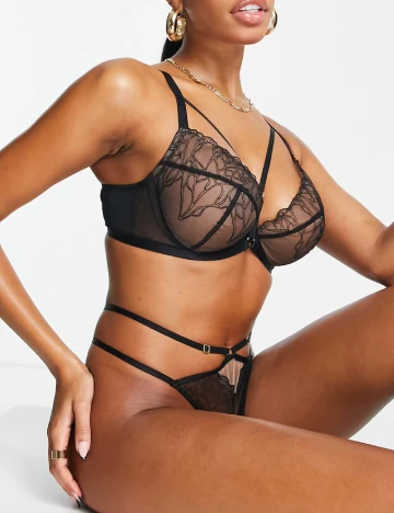 Sutien Wolf & Whistle, negru Negru