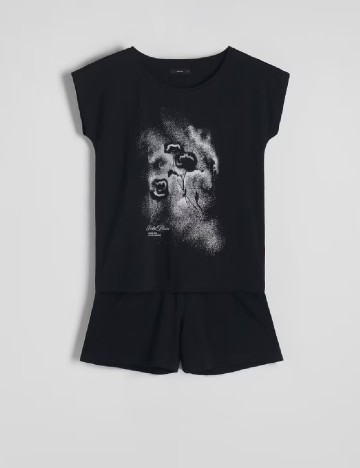 
						Pijama Reserved, negru