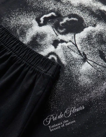 Pijama Reserved, negru Negru