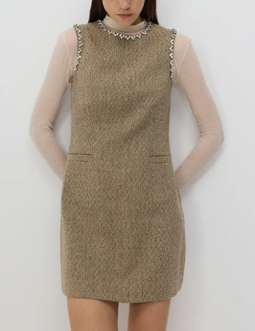 Rochie scurta Reserved, crem Crem