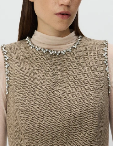 Rochie scurta Reserved, crem Crem