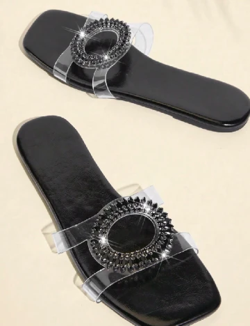 Slapi SHEIN, negru Negru
