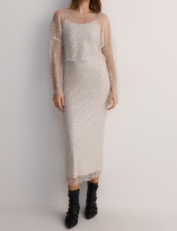 Rochie medie Reserved, argintiu