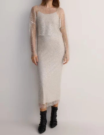 Rochie medie Reserved, argintiu Gri