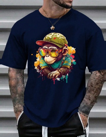 
						Tricou SHEIN, bleumarin inchis
