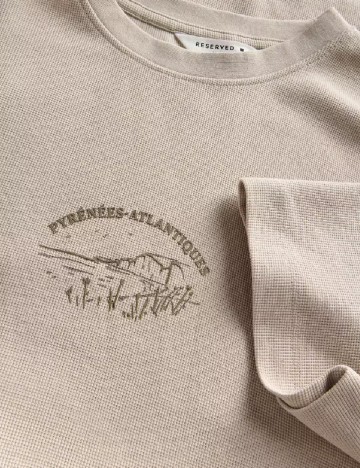 Tricou Reserved, bej