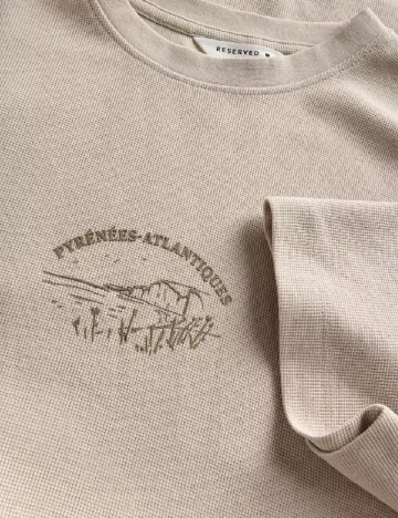 Tricou Reserved, bej