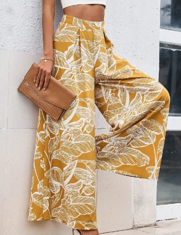Pantaloni SHEIN, mustar Galben