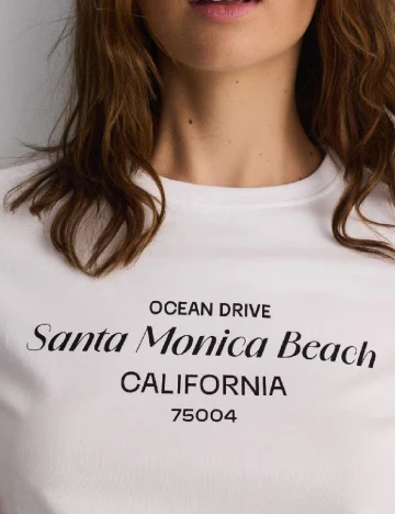 Tricou Reserved, alb Alb