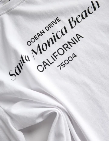 Tricou Reserved, alb Alb