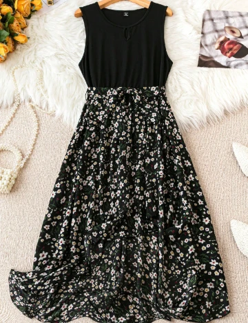Rochie lunga SHEIN CURVE, negru Negru