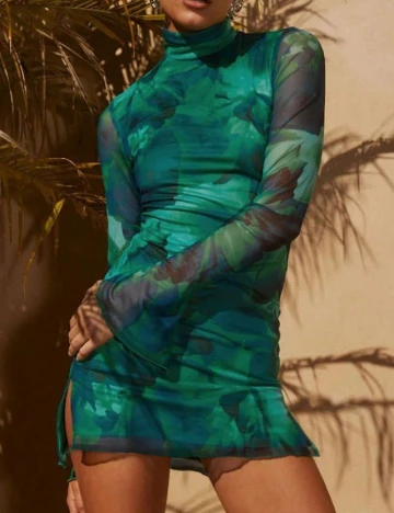 Rochie scurta SHEIN, verde Verde