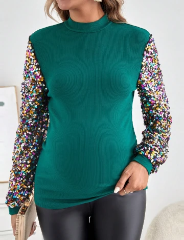 Bluza SHEIN Maternity, verde Verde