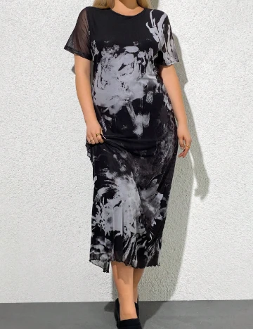 Rochie lunga SHEIN CURVE, negru Negru