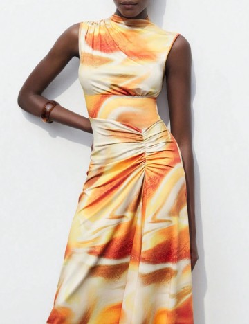 Rochie medie SHEIN, portocaliu