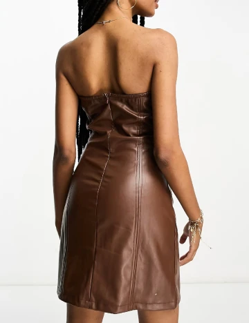 Rochie scurta Urban Threads, maro Maro