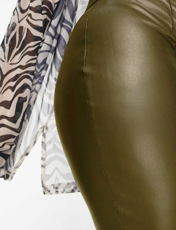 Pantaloni ASOS Curve, kaki Verde