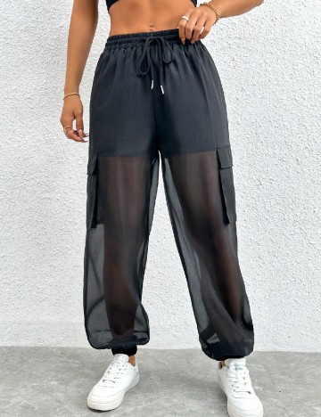 
						Pantaloni SHEIN, negru